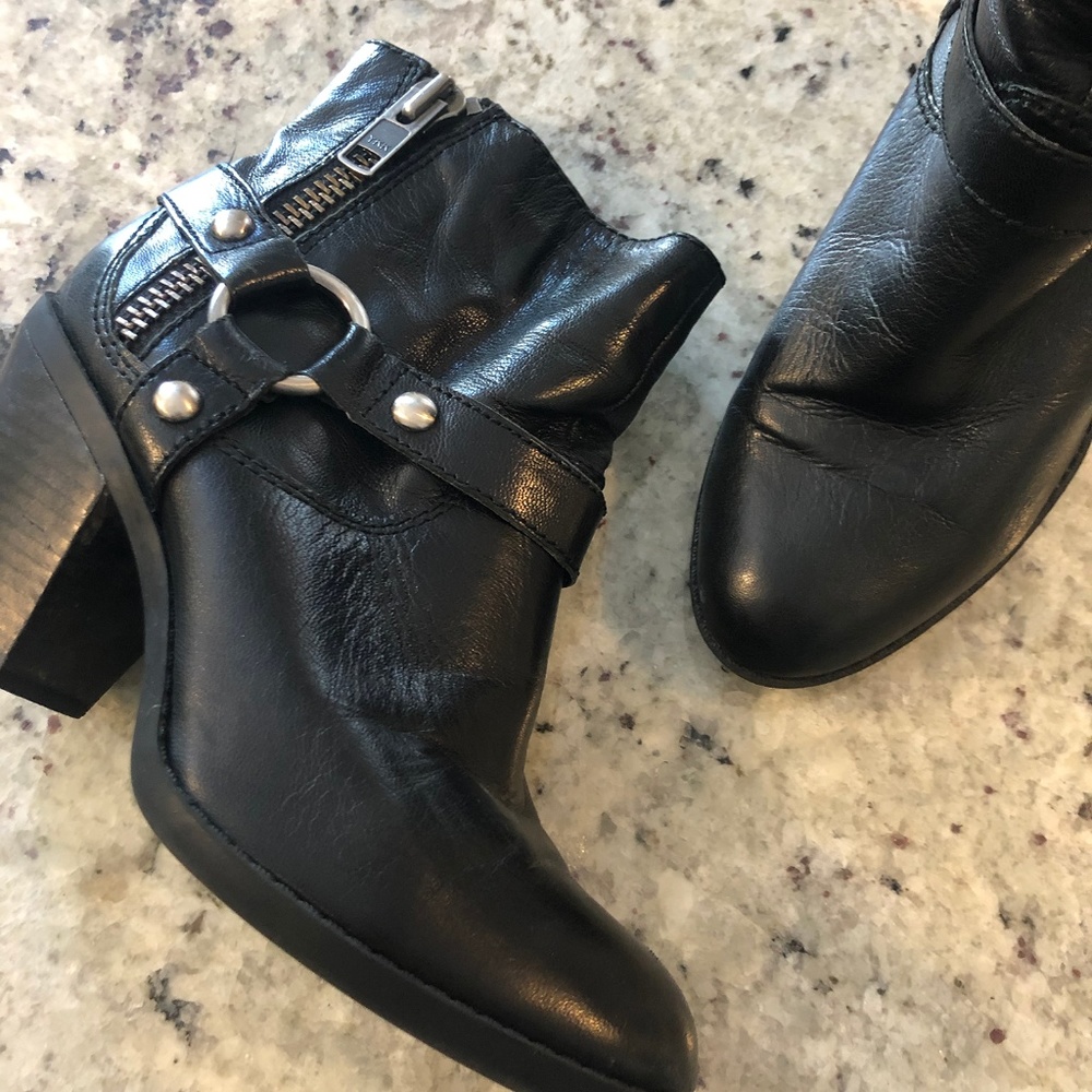 Bandolino Black Moto Harness Boot with Heel